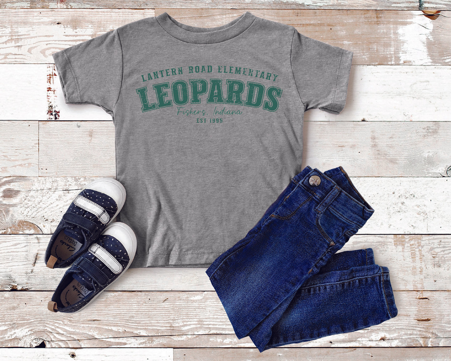 Lantern Road Elementary - Vintage Collegiate Style Triblend Tee - (Green Ink)