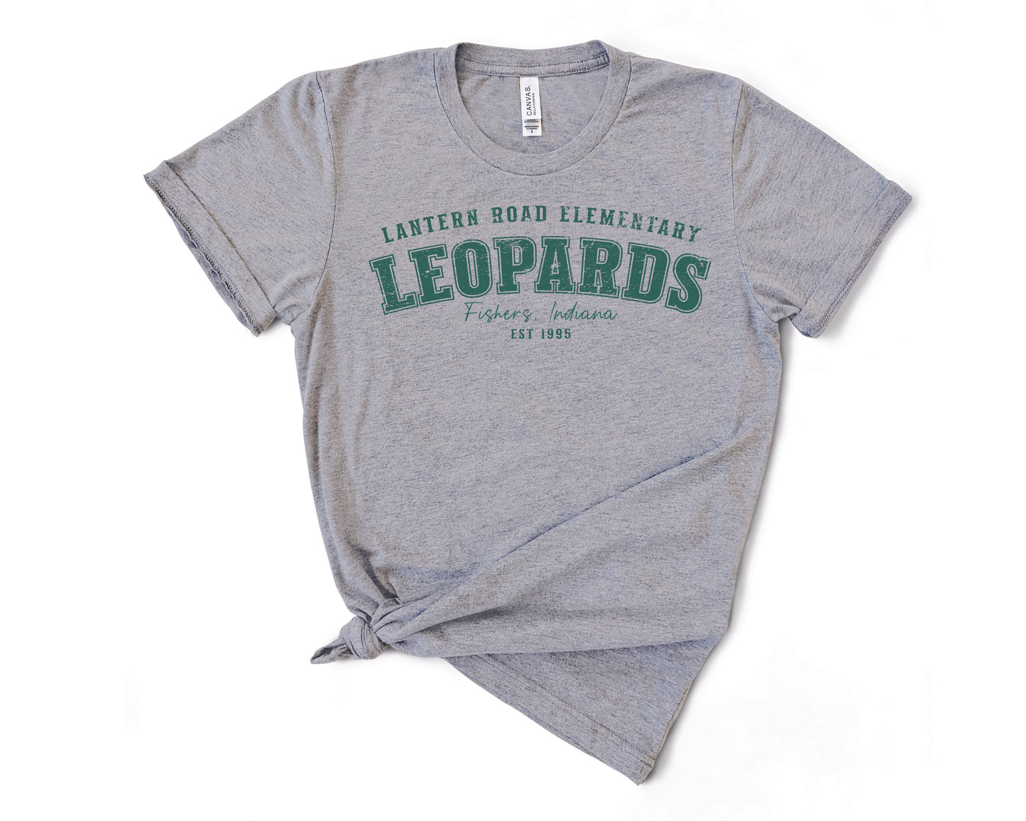 Lantern Road Elementary - Vintage Collegiate Style Triblend Tee - (Green Ink)