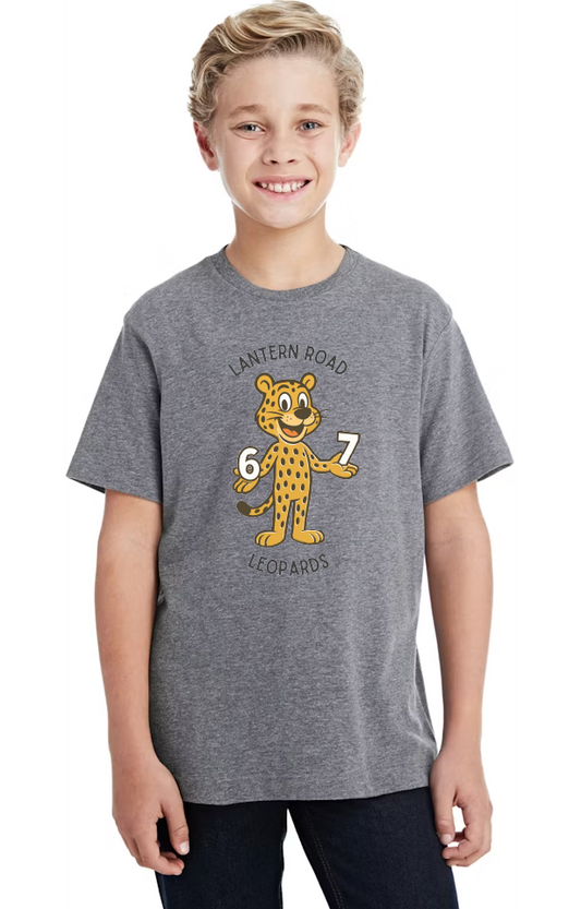 LRE- Lantern Road Leopards "67" - Granite Heather Tee