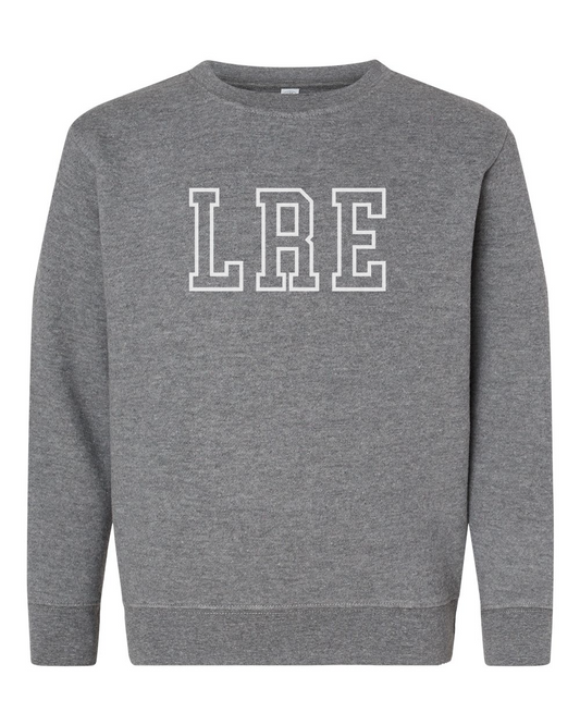 LRE- *Puff Print* - Granite Heather Crewneck