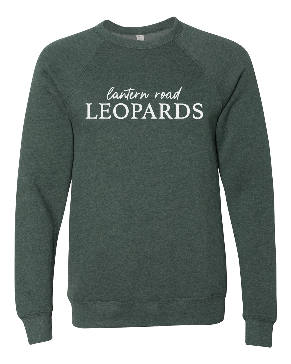 LRE - Adult *PUFF Print* Lantern Road Leopards Raglan Crewneck